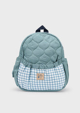 Mochila Guardería Acolchada Cuadros Verde Mayoral
